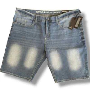 Buffalo David Bitton Evan-X Basic Blue Denim Jean Shorts Mens Size 38 $69 retail - Picture 1 of 3