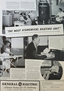 1937 General Electric Heating Unit Vintage Ad Automatic heating air conditioning - Picture 1 of 1