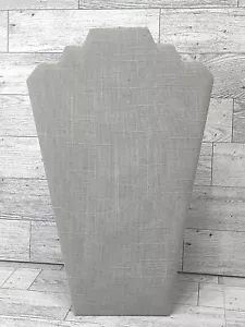 Linen Necklace Earring Jewelry Display Easel Stand Tan Rustic Photography 12" - Picture 1 of 5