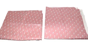 Vintage 2 Pc Stanley King Studio Pink Floral Fabric 54" x 1 yd. 19" 1 yd. 13" - Picture 1 of 8