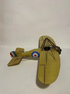 VTG Yellow Metal Model Airplane British WWI Bristol M1C Shuttleworth Bullet - Picture 1 of 12