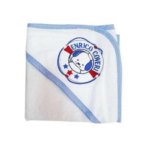 Accappatoio quadrato neonato bambino spugna 100% cotone bagnetto Enrico Coveri - Foto 1 di 3