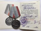 Russian Soviet Medal Veteran of Labor of the USSR with document from Armenia
