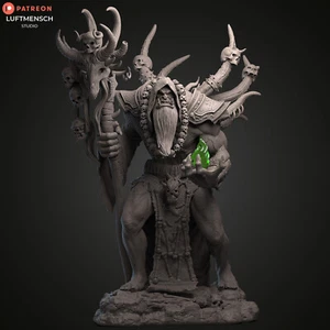 Figura impresa en 3D de Gul'dan, estatua coleccionable de Warcraft, sin pintar - Imagen 1 de 9