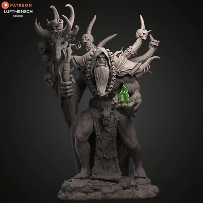 Gul'dan 3D Printed Figure, Warcraft Collectible Statue, Unpainted - Image 1 of 4