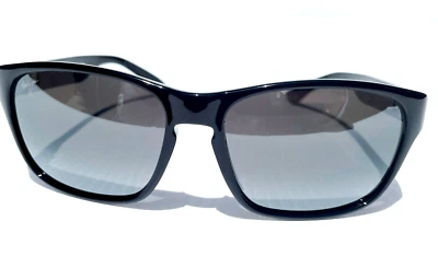 NUEVO Gafas de sol Maui Jim PLACA MIXTA Negro Brillante VIDRIO POLARIZADO Gris 721-02 Foto 1 de 4