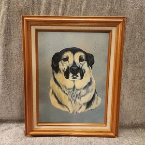 antique original framed oil painting dog - Picture 1 of 8