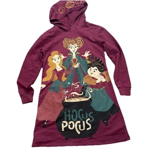 NWT Girls Hooded Hocus Pocus Dress Sz L 10/12 Long Sleeve Disney Cosplay Hoodie - Picture 1 of 12