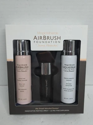 Conjunto de base aerógrafo Light Magic Minerals maquiagem névoa sedosa spray  - Imagem 1 de 4
