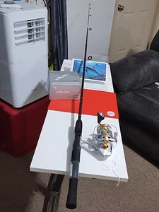 New Spinning Fishing Rod Zebco Adventure 6'6"Med 6-15lb And Reel Kalon C 4.0 - Picture 1 of 17