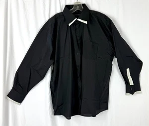NWOT Villa d Marco UOMO Black Shirt XL Double White Collar Halloween Mob Boss - Picture 1 of 10