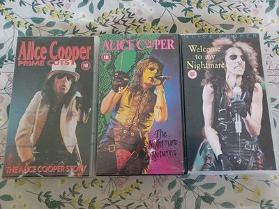 Alice Cooper Prime Cuts Alice Cooper Story /Welcome To MY Nightmare VHS VIDEO  - Image 1 of 4
