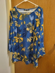 Evans Womens Plus Size 18 Multicolor Tunic Brenda Prt New Nwt Shirt Top Blouse - Picture 1 of 19