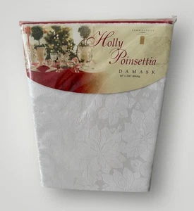 NUEVO MANTEL OBLONGO ACEBO DAMASCO 60" X 104" SELLADO - Imagen 1 de 3