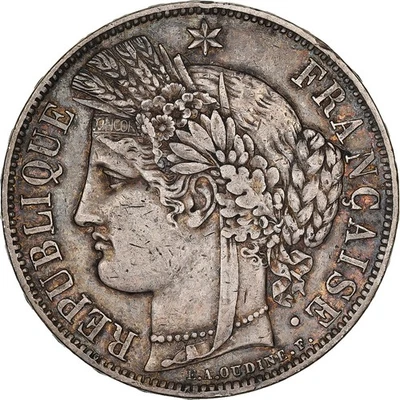 [#1213359] France, 5 Francs, Cérès, 1870, Paris, Silver, EF, Gadoury:742, KM:818 - Image 1 of 2