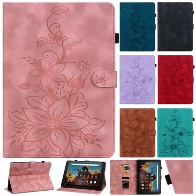 For Amazon Fire 7/HD 8/HD 10/Plus/Max 11 Tablet Leather Cover Stand Tablet Case - Image 1 of 4