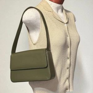 Bolso de Hombro Vintage Años 80 Newport News Hunter Cuero Verde Retro Clásico Cartera - Imagen 1 de 11