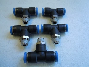 CAMISETA RAMA 5/16 TUBO OD X 1/8 NPT EMPUJAR PARA CONECTAR LOTE DE 5 - Imagen 1 de 1