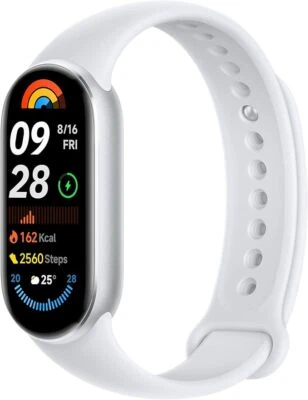 XIAOMI MI SMART BAND 9 SMARTWATCH AMOLED 1,62" SpO2 CARDIO FITNESS ARGENTO - Immagine 1 di 4