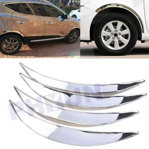 4pcs Chrome Car Wheel Eyebrow Arch Protector Trim Lips Fender Flares Universal - Picture 1 of 7