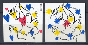 FRANCE AUTOADHÉSIFS 1082/83 COEURS DE CASTELBAJAC 2015 neufs xx, TB - Picture 1 of 1