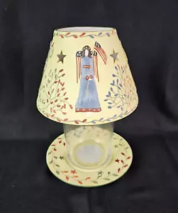 Yankee Candle Jar Angel Themed Seasons Large Shade & Plate - Picture 1 of 13