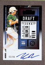 2020 Panini Contenders Draft Picks #DPT-ZV Zac Veen RC Blue Ticket Auto SP #/99