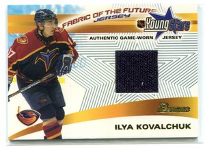 2001-02 Bowman YoungStars Relics JIK Ilya Kovalchuk Rookie Jersey Fabric Future