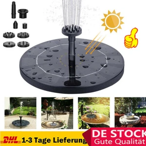 1.5W Solarpumpe Solar Teichpumpe Brunnenpumpe Gartenbrunnen Miniteich Brunnen - Bild 1 von 13