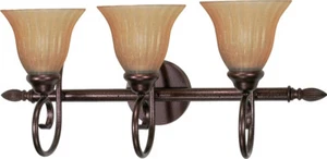 Moulan 3 Light 25 inch Copper Bronze LED Vanity Wall Light Orig $170 - Picture 1 of 1
