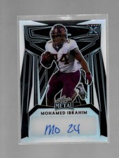 MOHAMED IBRAHIM 2023 LEAF DRAFT METAL AUTO ROOKIE CARD #BA-MI1  /5