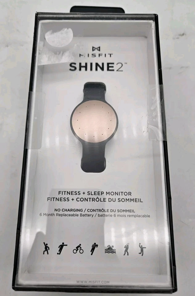 Часы Misfit Shine 2 трекер сна и фитнеса - шампанское и черные - НОВЫЕ - - Изображение 1 из 3