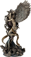 Impossible Love, Mermaid & Angel Lovers Cold Cast Bronze Resin Statue 30.5cm/12'