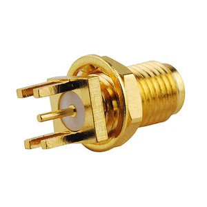 10 RF SMA Female End Launch Blukhead PCB Mount short version 1.6mm PCB Connector - Bild 1 von 4