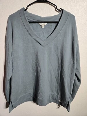 ORVIS Long Sleeve Shirt Womens Size Large V-Neck Classic Blue Designer Soft Top - Image 1 of 4