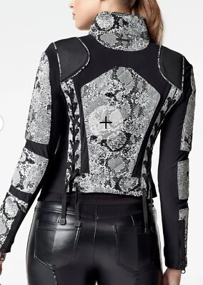 Blanc Noir Moto Chaqueta Mujer Foto 1 de 2