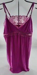 INC Chemise Lingerie Soft Knit W/ Lace Nightgown Pink Orchid NEW Plus Size XXL - Picture 1 of 8
