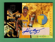 2011-12 PANINI GOLD STANDARD KOBE BRYANT AUTO JERSEY PATCH 24K 19/24 LAKERS
