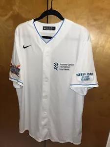 Prostate Cancer Foundation Home Run Challenge Baseball White Jersey XL 1 In 8 - Picture 1 of 7