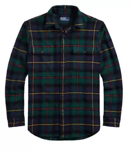 Polo Ralph Lauren Mens Polo Tartan 100% Wool Work Shirt Size Large Msrp $398 - Picture 1 of 7