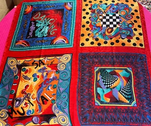 Beau foulard vintage polyester Jacquard 87 cm x 87 cm - Picture 1 of 7