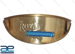New 7" Brass Headlamp Peak Shade Embossed For Royal Enfield Classic Bikes