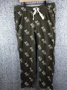 Vintage y2K Abercrombie and Fitch Ruehl 925 Brown Moose Lounge Pants Size Medium - Picture 1 of 10