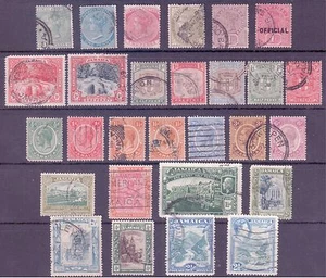 Jamaica Set of 28 Stamps from 1883 - 1938 used - Picture 1 of 2