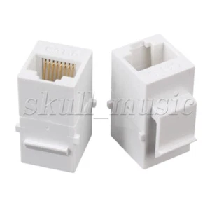 5 Pieces 8p8c Ethernet Coupler Joiner Keystone Wall Coupler White - Afbeelding 1 van 5