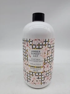 Beekman 1802 - AMBER SUNSET LILY - Jabón de manos y cuerpo con leche de cabra - 24 oz SELLADO - Imagen 1 de 2