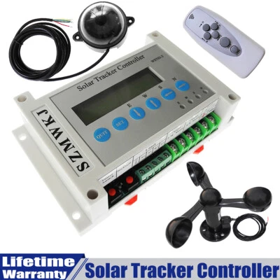LCD Elektronische Solarschiene Zweiachs Solar Tracker Controller + Windgeschwindigkeitssensor - Bild 1 von 4