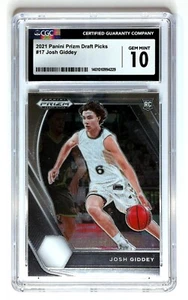 2021-22 PANINI Prizm Draft Picks Rookie RC #17 Josh Giddey GEM MT 10 CGC - Picture 1 of 3