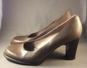 Nine & Company Damen-Pumps mauvefarben Leder rund geschnitten 3"-Absatz Größe 7,5M gebraucht, in einwandfreiem Zustand - Bild 1 von 6