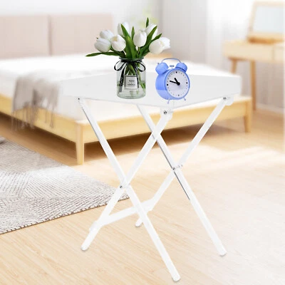Transparent Acrylic Folding Tray Table Coffee Laptop End Side Table Furniture - Image 1 of 4